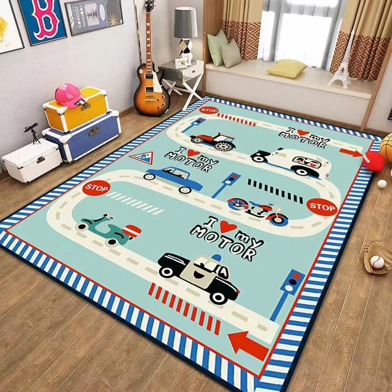 Cartoon Games Kids Rechteckige waschbare Schlafzimmer-Wohnzimmer-Teppiche 