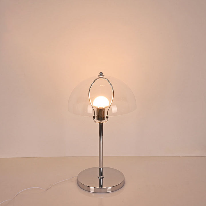 Lampe de table USB à LED en acrylique transparent en forme de dôme vintage nordique 