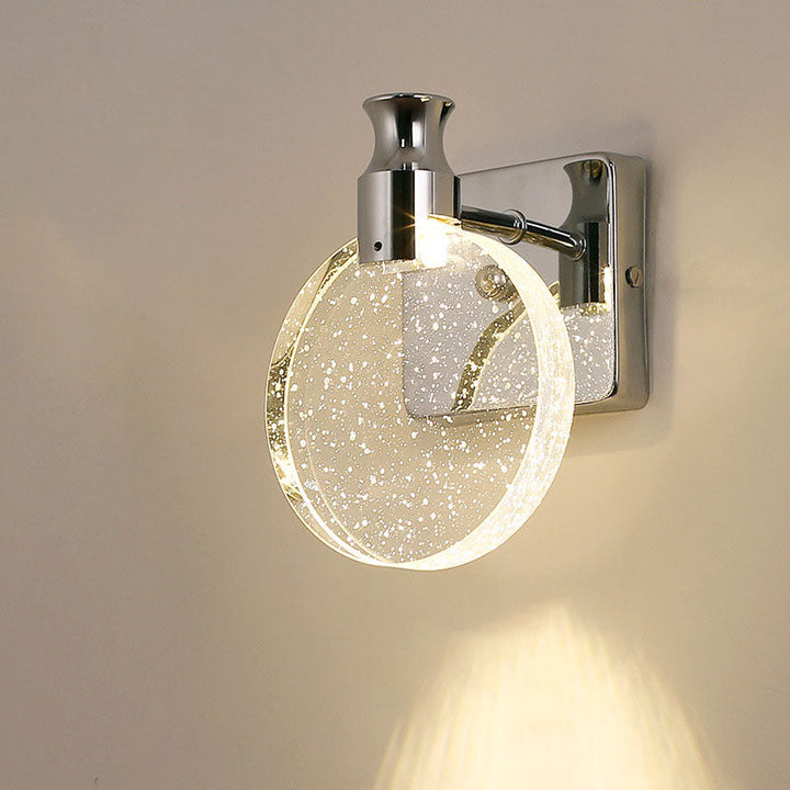Moderne Luxus Runde Blasen Kristall Aluminium Eisen LED Wandleuchte für Wohnzimmer 
