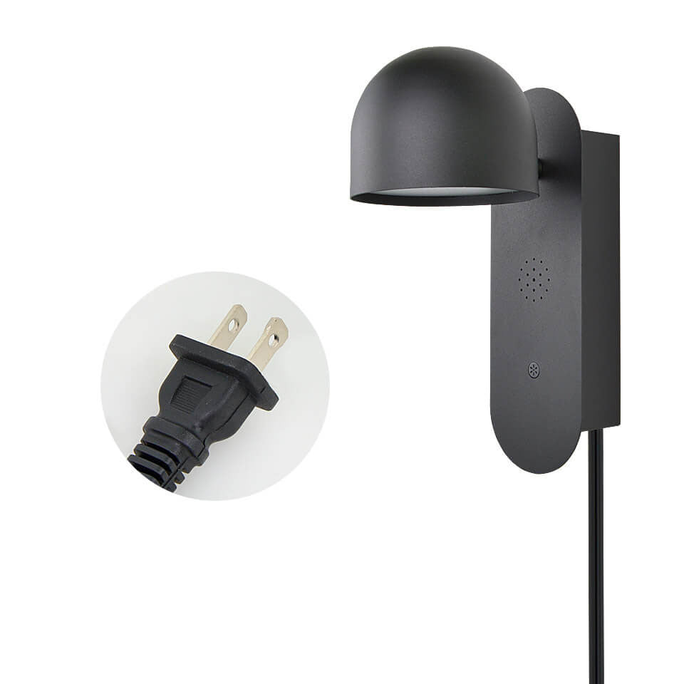 Lampe murale LED en acrylique avec contrôle vocal et tête ronde de couleur unie moderne 