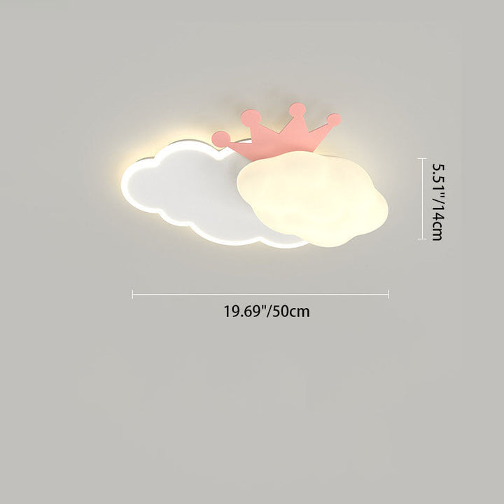 Luz de techo empotrada LED de hierro con coronas de nubes modernas en crema 
