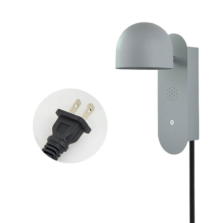 Lampe murale LED en acrylique avec contrôle vocal et tête ronde de couleur unie moderne 