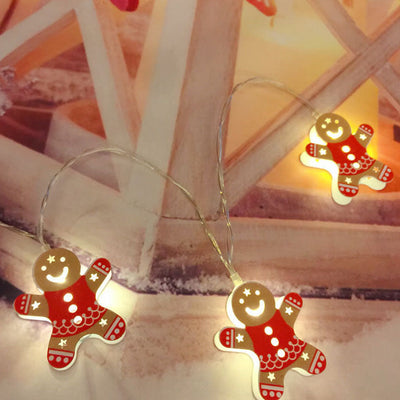 Weihnachtsdekorations-Schnur-Licht gemalte Glocken-Elch-Batterie-Kasten LED-Licht-Schnur-Licht 