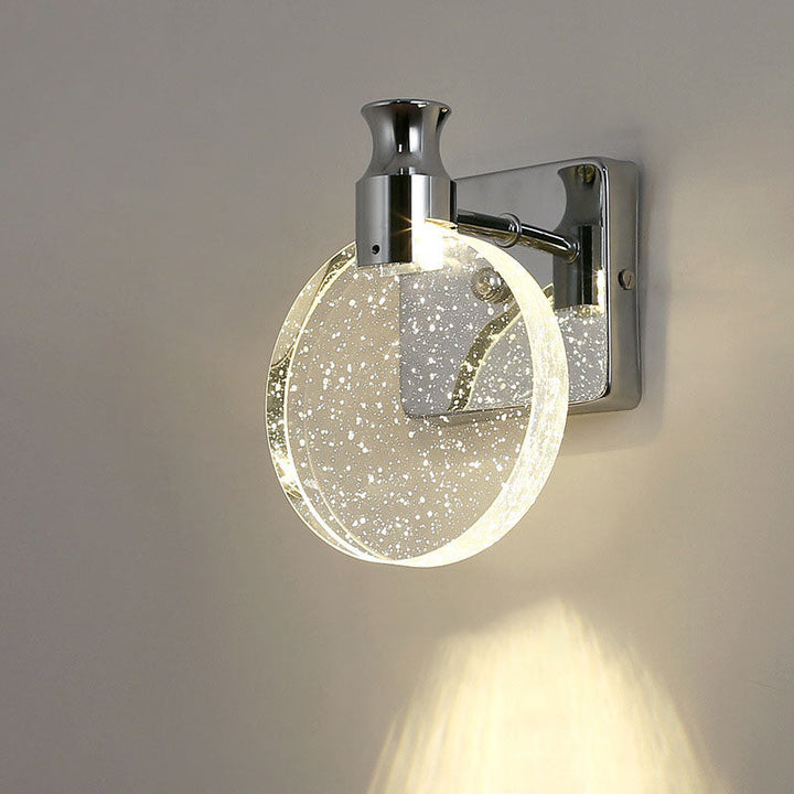 Moderne Luxus Runde Blasen Kristall Aluminium Eisen LED Wandleuchte für Wohnzimmer 