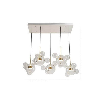 Modern Atom Mickey Head Bubble Glass Ball 1-Light LED Pendant Light