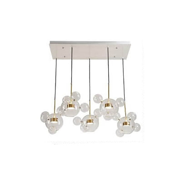 Modern Atom Mickey Head Bubble Glass Ball 1-Light LED Pendant Light