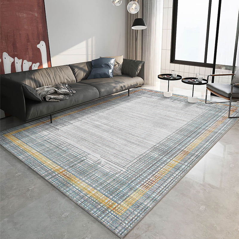 Nordic Geometric Line grau waschbare Schlafzimmer Wohnzimmer Teppiche 