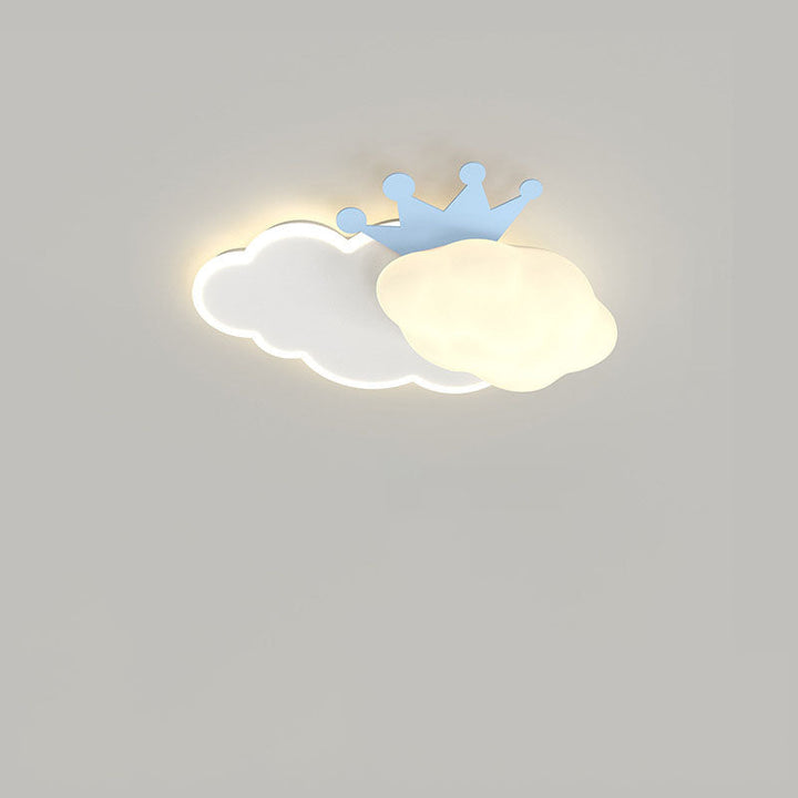 Luz de techo empotrada LED de hierro con coronas de nubes modernas en crema 