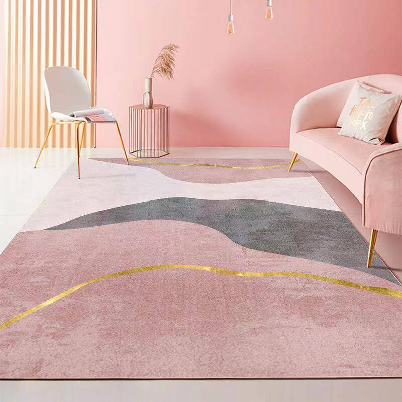Scandinavian Color Geometric Pattern Rectangular Living Room Rugs