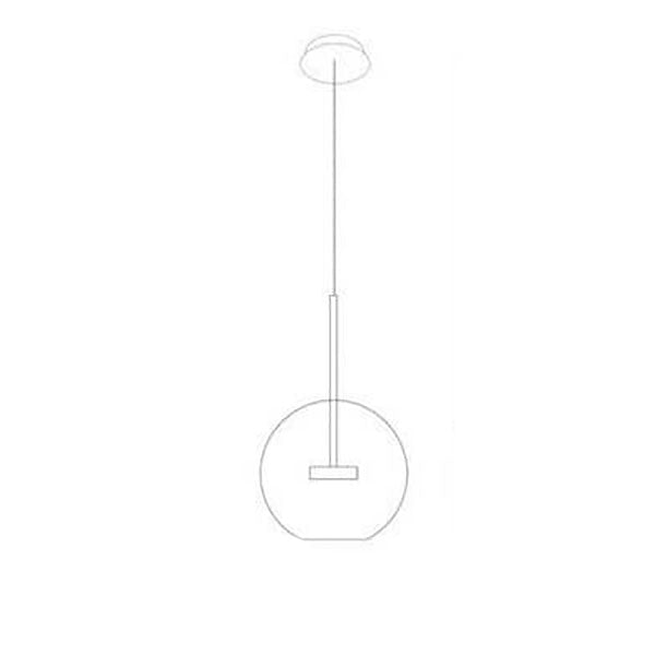 Modern Atom Mickey Head Bubble Glass Ball 1-Light LED Pendant Light