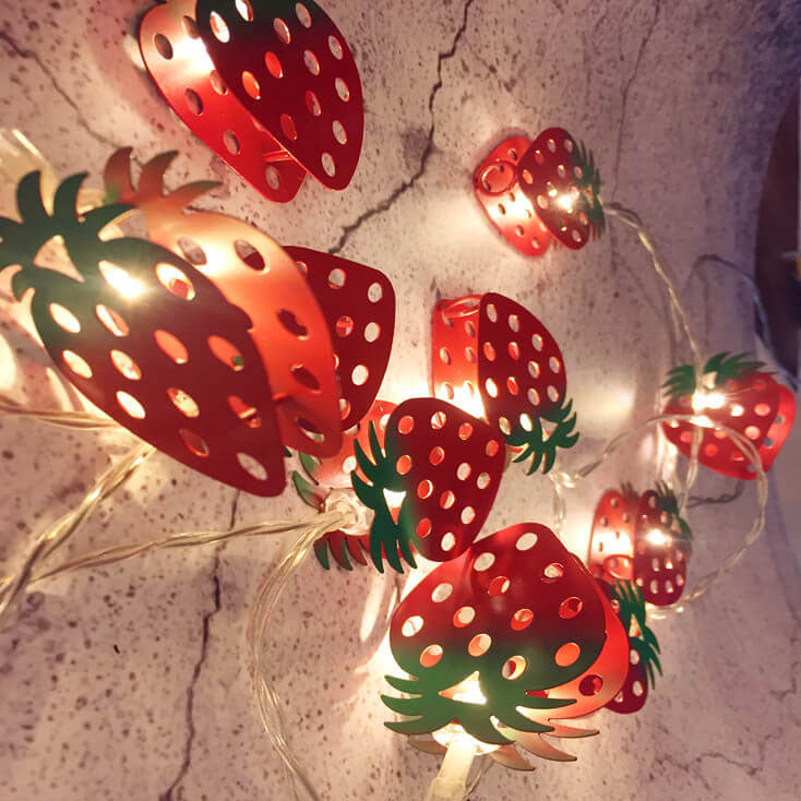 Guirlande lumineuse décorative de Noël Peinte cloches élan Boîte à piles LED Guirlande lumineuse 