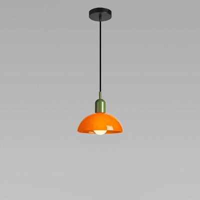 Modern Minimalist Glass Hemisphere 1-Light Pendant Light