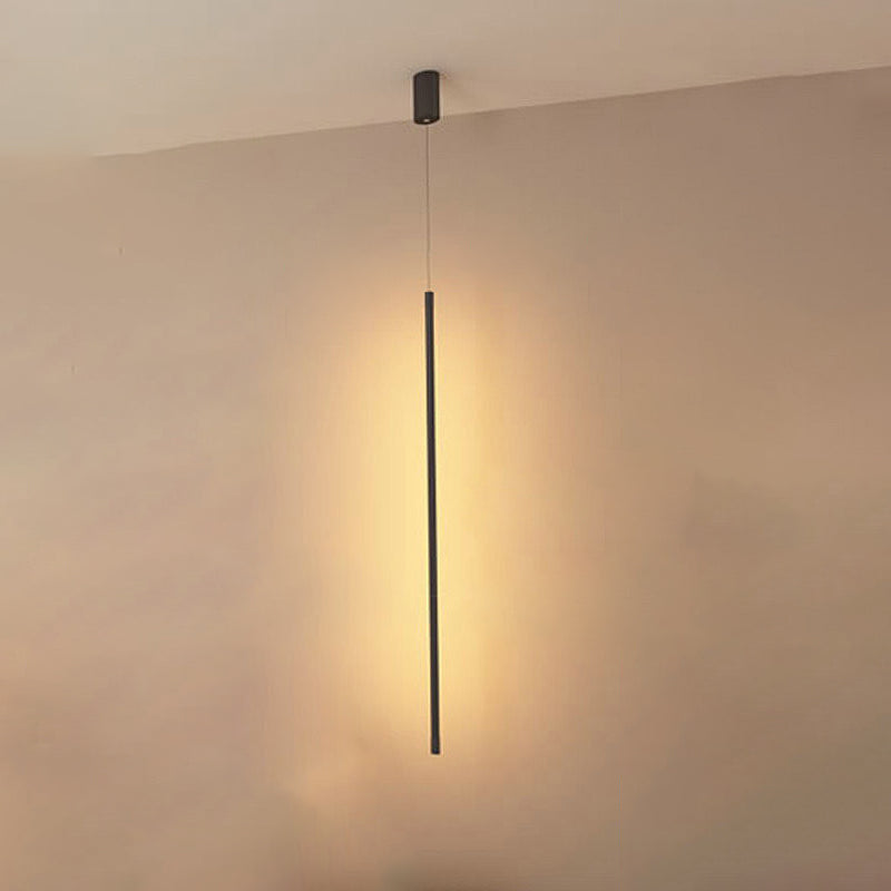 Moderne minimalistische Aluminium-Straigh-Line-LED-Pendelleuchte für Wohnzimmer 