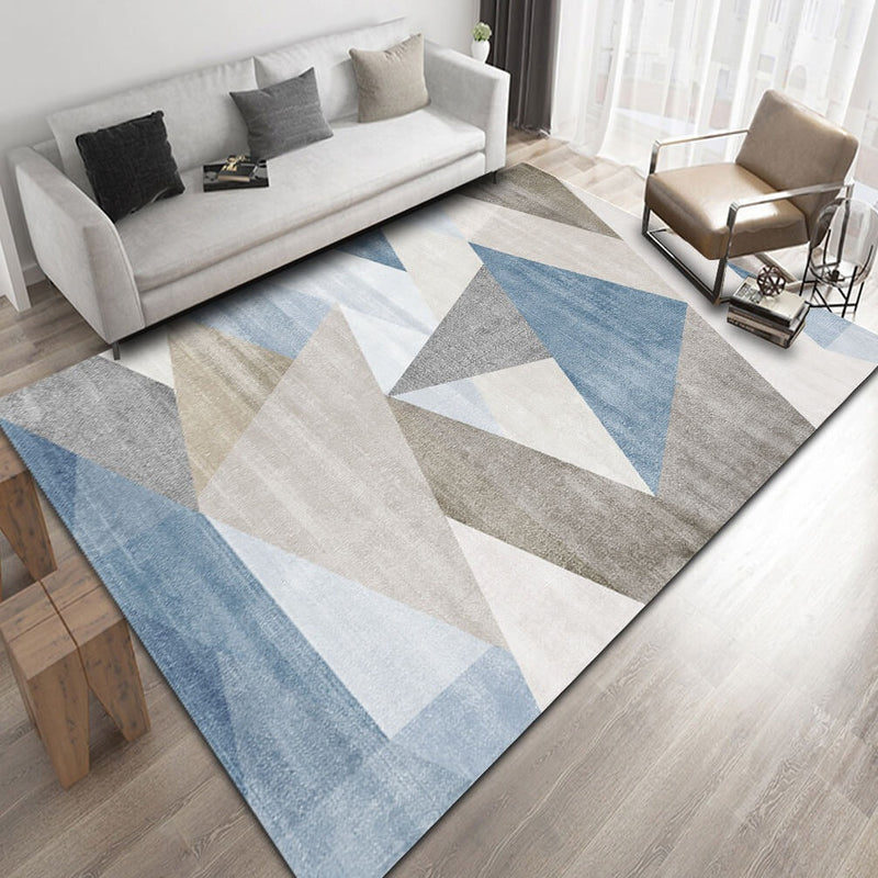 Scandinavian Color Geometric Pattern Rectangular Living Room Rugs