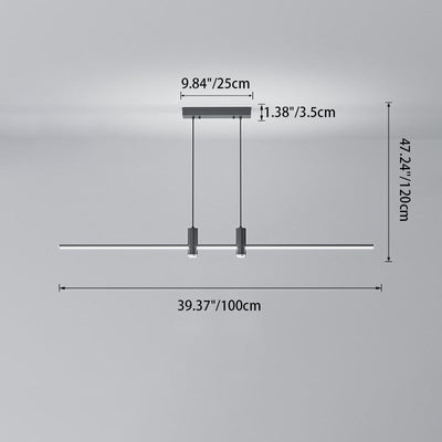 Moderne minimalistische geometrische Linienkombination LED-Inselleuchter für Esszimmer 