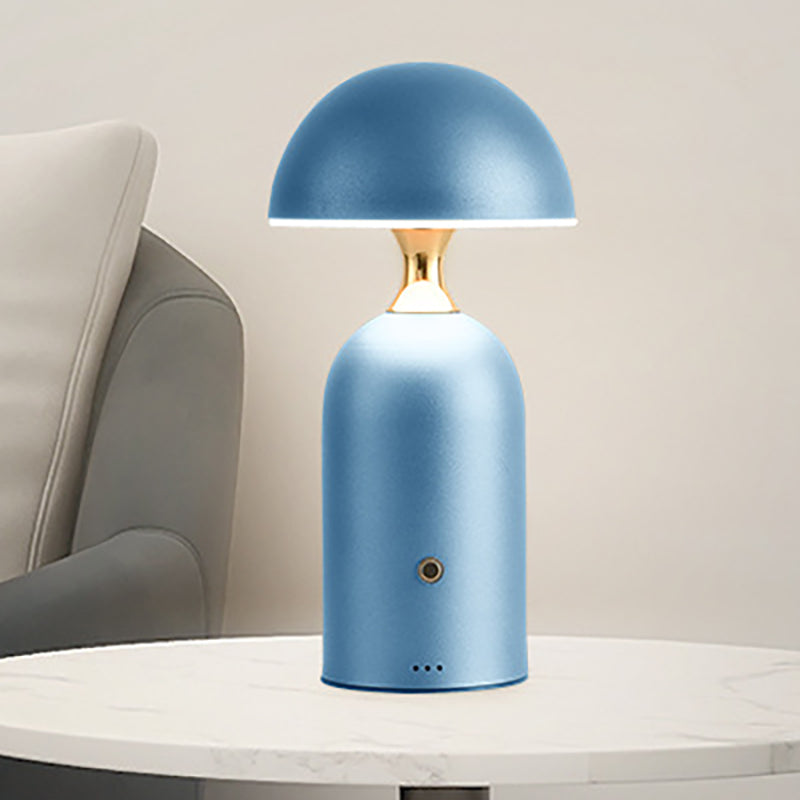 Modern Simplicity Hardware Semi-Circular Shade Column Base USB LED Table Lamp For Home Office