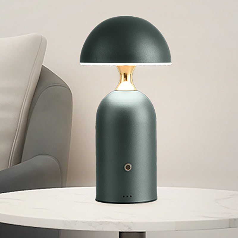 Modern Simplicity Hardware Semi-Circular Shade Column Base USB LED Table Lamp For Home Office