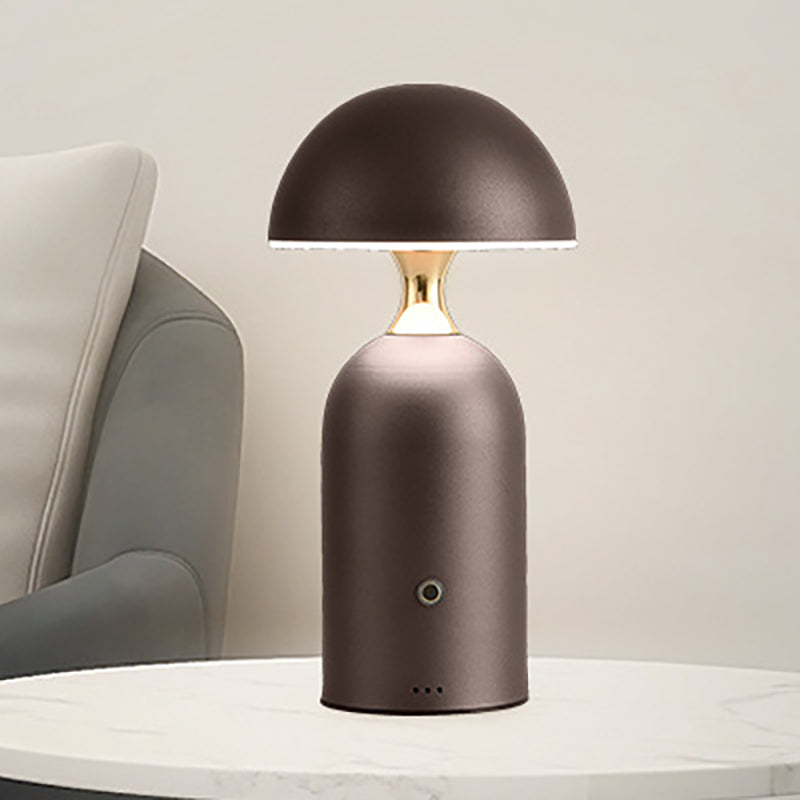 Modern Simplicity Hardware Semi-Circular Shade Column Base USB LED Table Lamp For Home Office