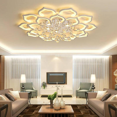 إضاءة السقف الكريستالية الحديثة بزهرة LED مع 20 مصباح 