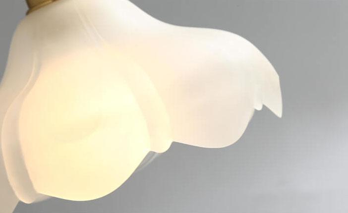 Suspension Luminaire en Verre avec Dentelle Vintage Nordique à 1 Lumière 