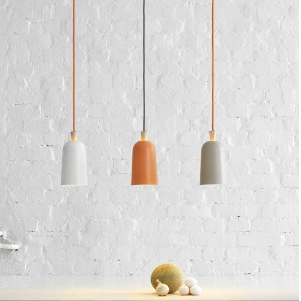 Modern Macaron Cylinder Aluminum 1-Light Pendant Light