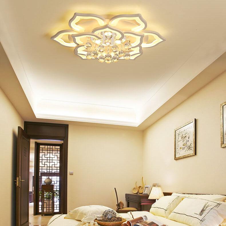 إضاءة السقف الكريستالية الحديثة بزهرة LED مع 20 مصباح 