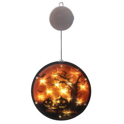 Lumière de couleur fantôme d'Halloween en tissu 1 lumière LED à piles collable guirlande suspendue 