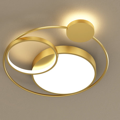 Plafonnier encastré à LED en aluminium, cercle moderne et créatif 