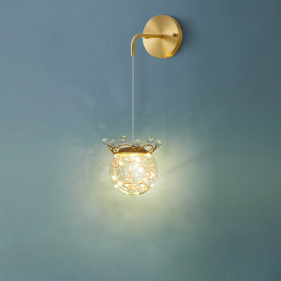 مصباح حائط LED بزهرة الجبسوفيلا الزخرفية الإبداعية بلمبة واحدة 