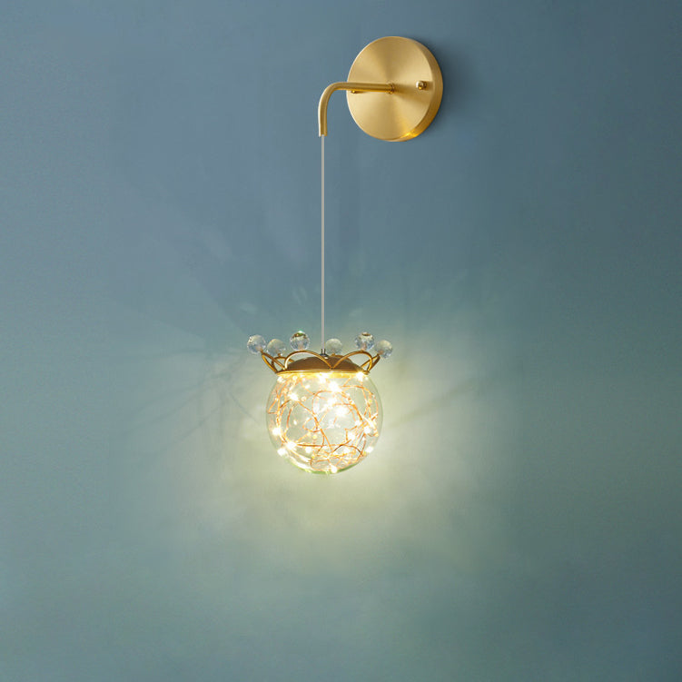 مصباح حائط LED بزهرة الجبسوفيلا الزخرفية الإبداعية بلمبة واحدة 