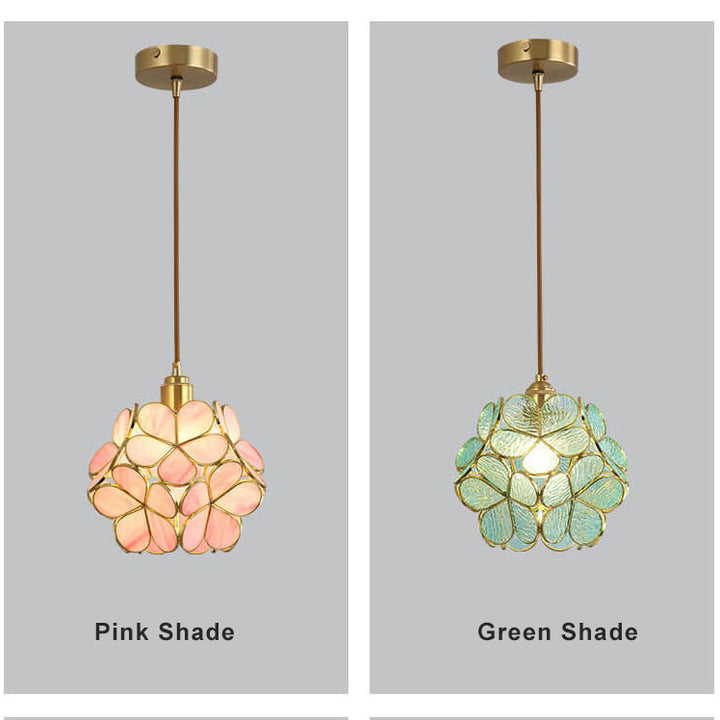 Moderne bunte Wasser-Korn-Glas 1-Licht Blumenball Pendelleuchte 