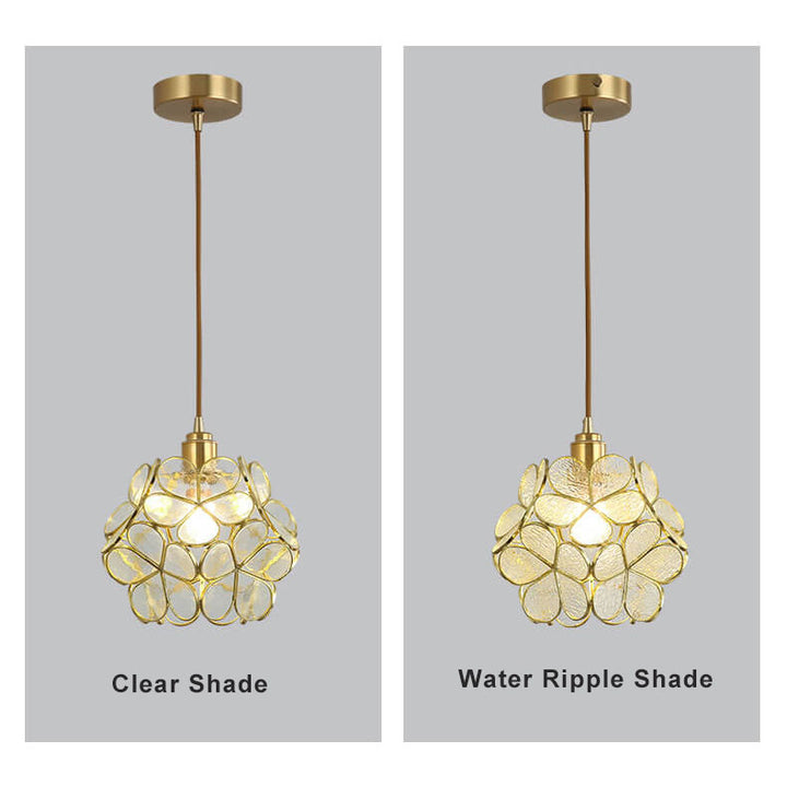 Moderne bunte Wasser-Korn-Glas 1-Licht Blumenball Pendelleuchte 