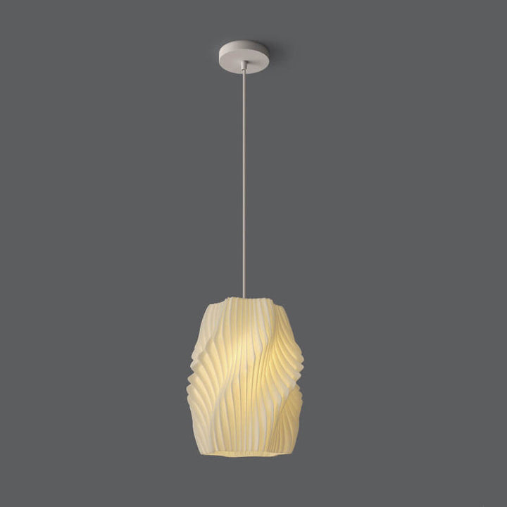 Pantalla impresa en 3D de geometría nórdica, luz colgante de 1 luz 