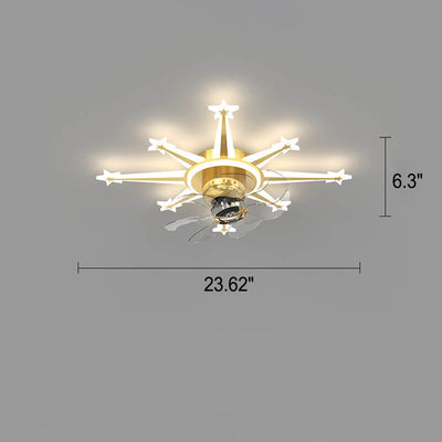 Childlike Creative Meteor Design LED Flush Mount Ceiling Fan Light