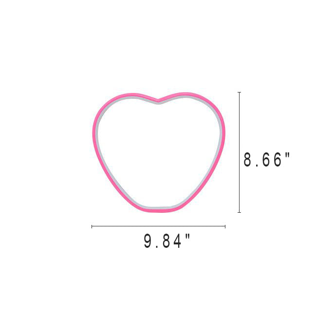 Creative Aluminum Heart Shape LED Night Light Table Lamp