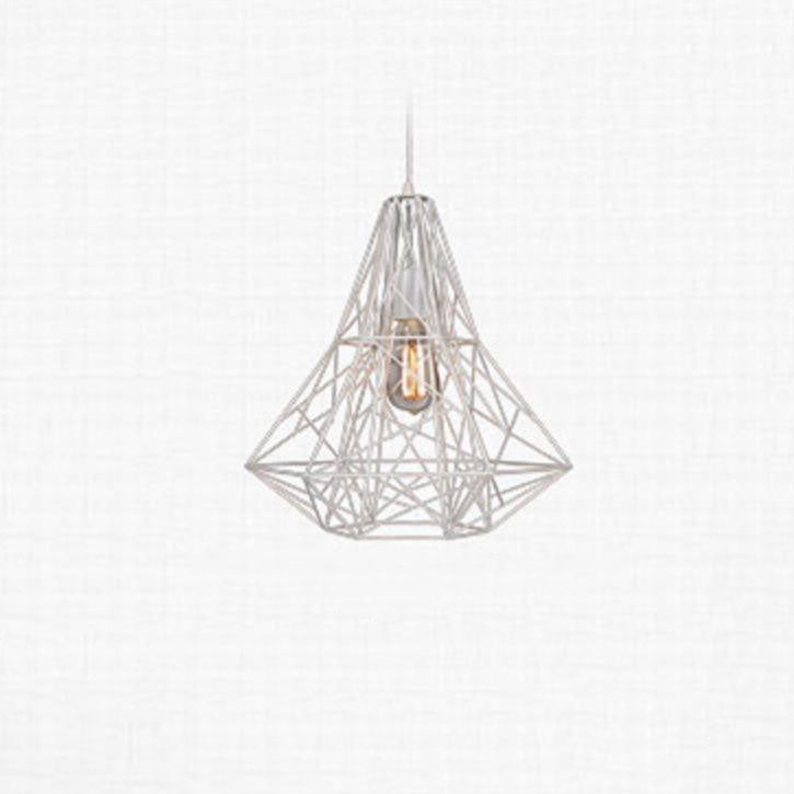 Lámpara colgante vintage industrial de jaula de hierro con 1 luz 