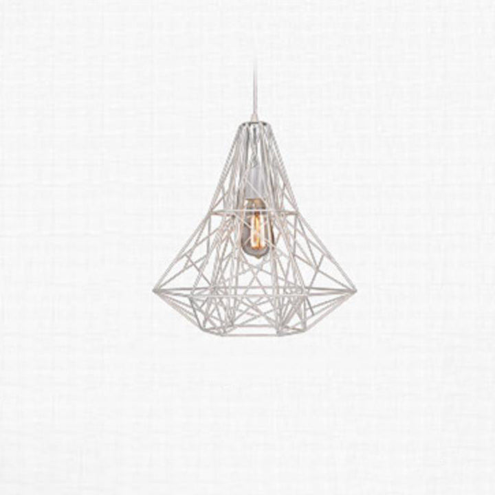 Lámpara colgante vintage industrial de jaula de hierro con 1 luz 