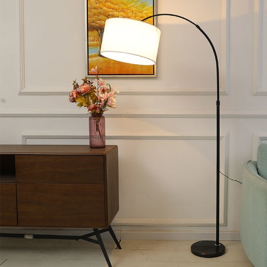 Nordische Kreative Stoffsäule Schirm Angelrute 1-Licht Stehende Stehlampe 