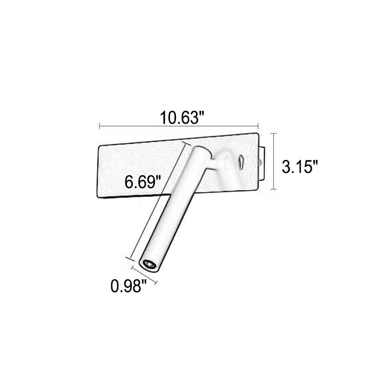 Minimalist Creative Rectangular Rotating Spotlight LED Wall Sconce Lamp