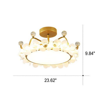 Modern Light Luxury Crown Children LED Flush Mount Ceiling Light