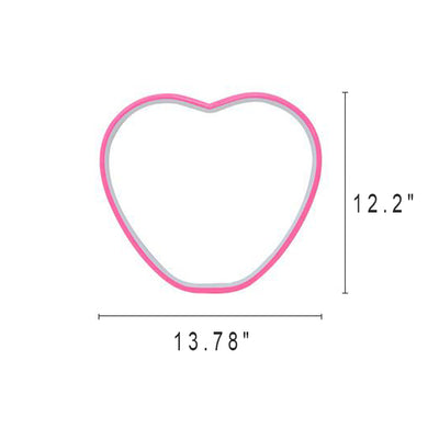 Creative Aluminum Heart Shape LED Night Light Table Lamp