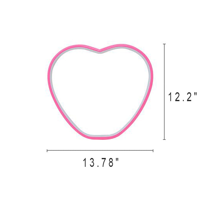 Creative Aluminum Heart Shape LED Night Light Table Lamp