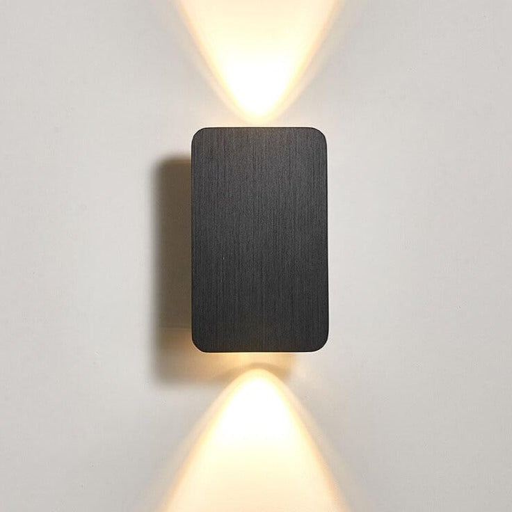 Nordic Minimalistischer Aluminium Rechteckiger Flachbildschirm 2-Licht LED Wandleuchte 