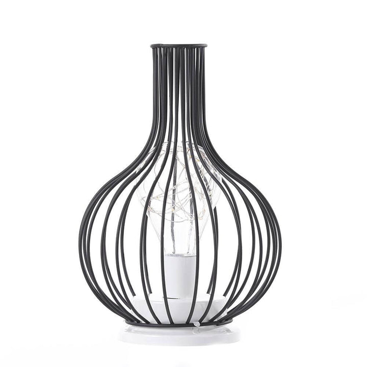 Retro Schmiedeeisen Weinflasche Nachtlicht Tischlampe 