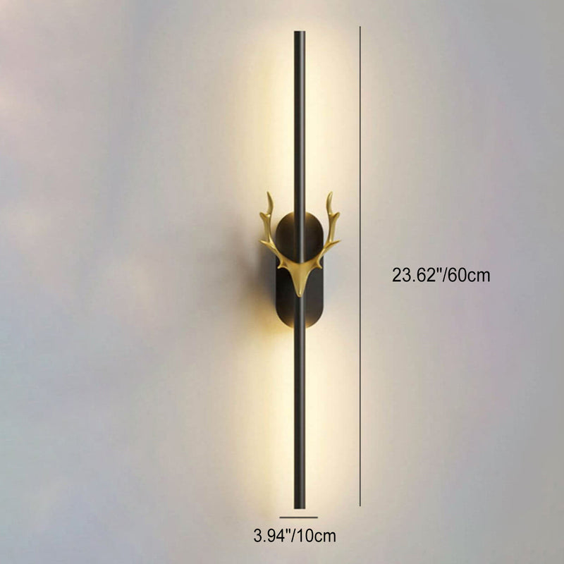 Applique murale LED en forme de bois, lumière moderne et luxueuse, longue bande en aluminium, lampe 