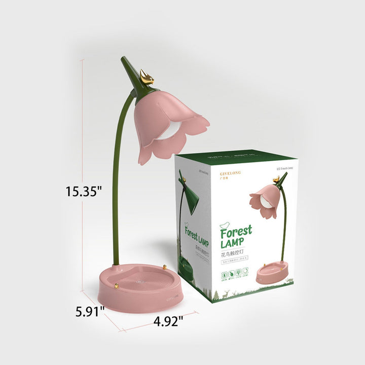 Lampe de table LED avec design créatif de fleur et d&