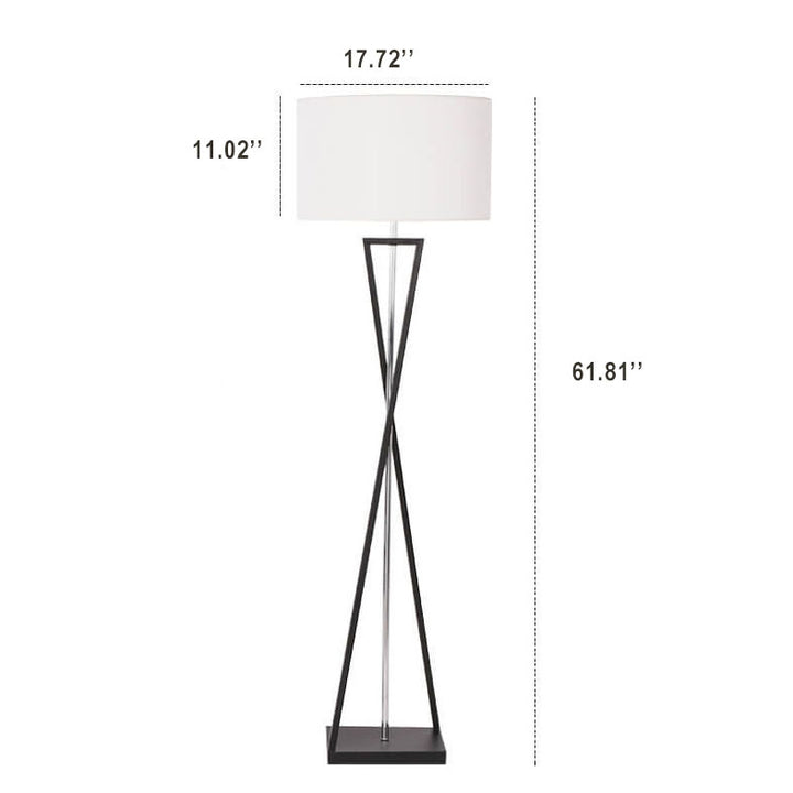 Moderne Stoff 1-Licht zylindrische Stehlampen 