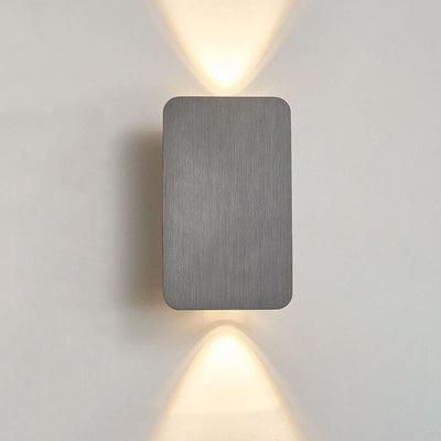 Applique murale LED à 2 lumières en panneau plat rectangulaire en aluminium minimaliste nordique 