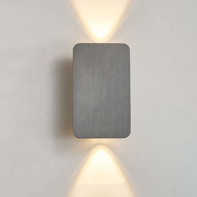 Nordic Minimalist Aluminum Rectangular Flat Panel 1-Light LED Wall Sconce Lamp