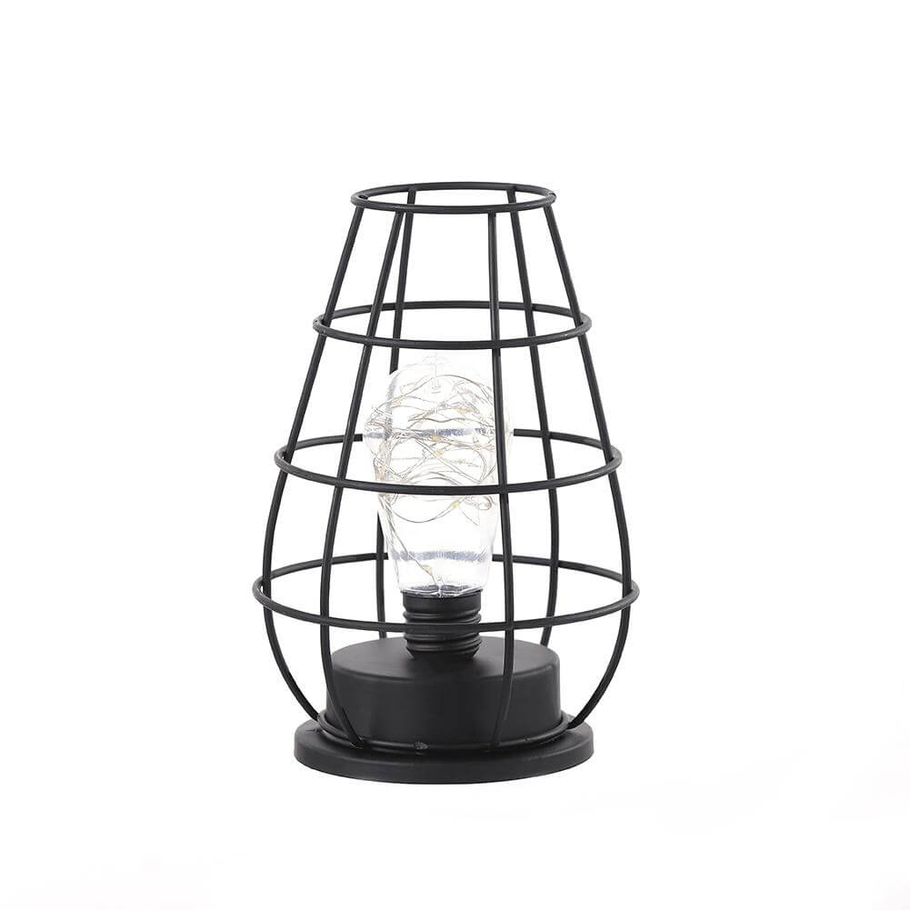Retro Schmiedeeisen Weinflasche Nachtlicht Tischlampe 